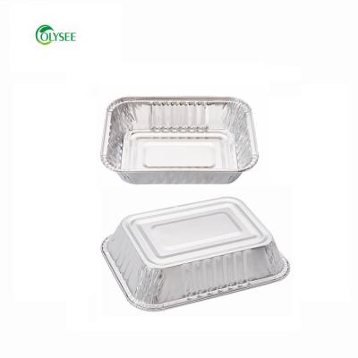 China Food Rectangle Aluminum Foil Cake Pan Disposable Food Containers for sale