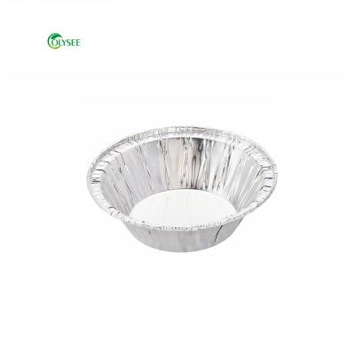 China Capacity 47ml Food Round Aluminum Foil Tray Food Wrapping For Cake Baking 1208 for sale