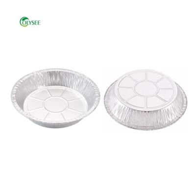 China Disposable Food Grade Aluminum Foil Pizza Pie Filters Pizza Tray Food Containers for sale