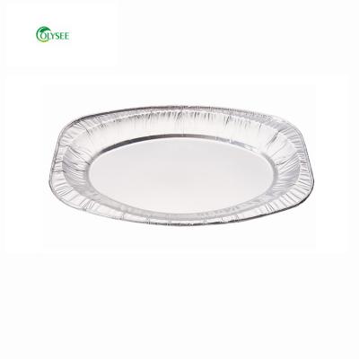 China Disposable Food Aluminum Foil Container Fast Food Serving Tray For Takeout Food 4281 Silver for sale