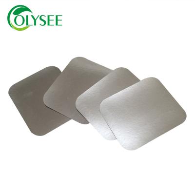 China Disposable Food Take Out Aluminum Foil Food Containers With Flat Board Lids for sale