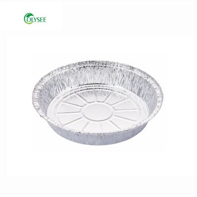 China Food Round Aluminum Foil Disposable Food Storage Container With Lid for sale