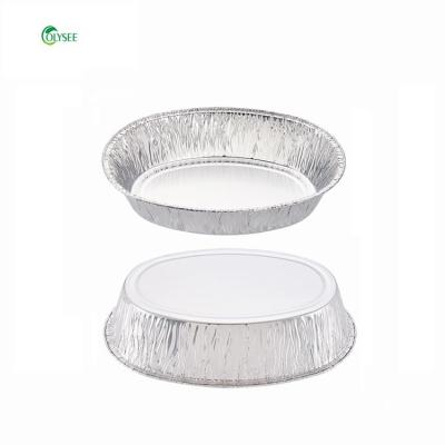 China Oval Disposable Aluminum Foil Roasting Pan Rotisserie Aluminum Foil Pan Tray Different Food Sizes for sale