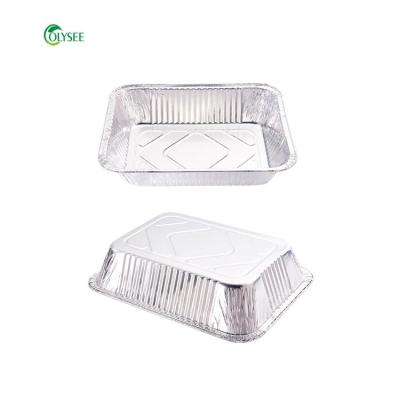 China Aluminum Foil Disposable Grill Container Food Roast Baking Pans for sale