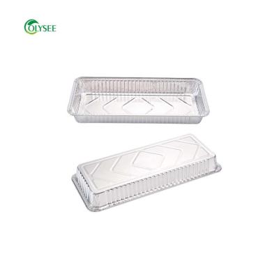 China Disposable Rectangular Food Aluminum Foil Box/Tray/Pan For Grill Barbecue Cooking BBQ for sale