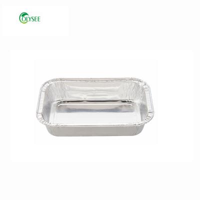 China Eco-friendly Recyclable Rectangular Super Food Grade Aluminum Food Container For Packaging Use for sale