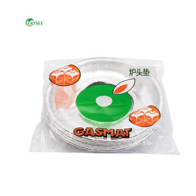 China Kitchen Use Disposable Bib Liners Cheap Aluminum Foil Gas Stove Liner Gas Burner Bib Liners for sale