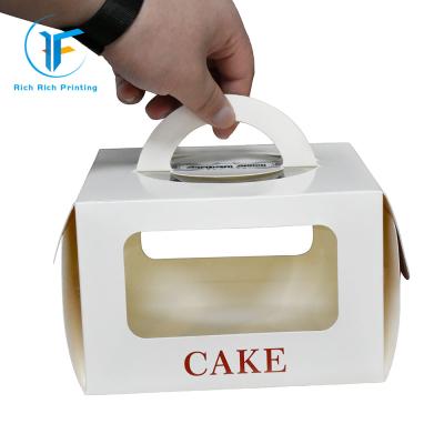 China Recycled Materials Wholesale Wedding Birthday Bakery Cake Box With Customized Window Sample Accept for sale