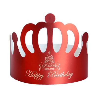 China Happy Birthday Firm Custom Whole Party Design Shape Decorations Paper Kids Crown Hats Printing Happy Birthday Hats for sale