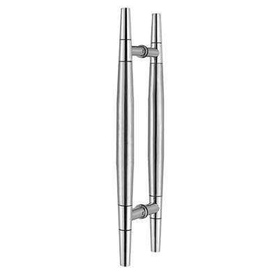 China Popular Modern H Shape Stainless Steel Square Tube Satin Door Pull Handle Modern For Bathroom Shower Desk Glass for sale