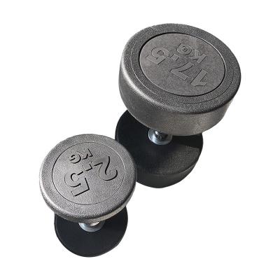 China rubber covered dumbbell sale by head equipment bulk high quality round gym dumbbell dumbbell / dumbbell set for sale