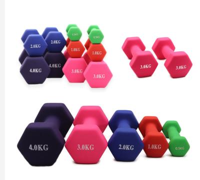 China Colorful Fitness Equipment Universal Cast Iron Dumbbell Weights Neoprene Dumbbells For Gym for sale