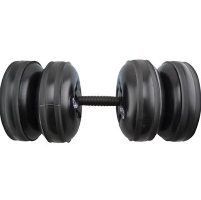 China 2022 New Trend Eco-friendly Water Injection Dumbbell Eco-friendly 20 Kg Adjustable Water Filled Dumbbells Set Water Poured Round PVC Dumbbell for sale