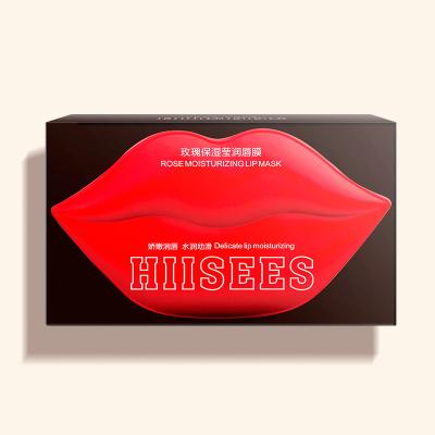 China Wholesale Organic Waterproof Rose Moisturizing Lip Mask Vegan Collagen Lip Care Sleep Mask for sale