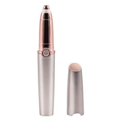 China Lady Painless Mini Eye Brow Shaver LED Eyebrow Trimmer Portable Rechargeable Electric Hair Remover Razor for sale