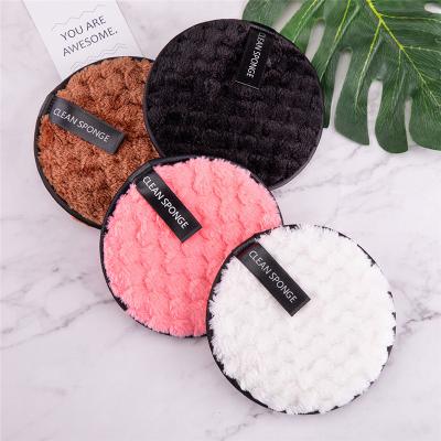 China Factory New Arrival Reusable Clean Face Sponge Short Microfiber Makeup Remover Soft Pads Price Cheap Washable Makeup Remover Pad for sale