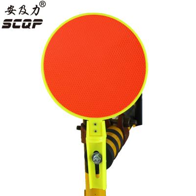 China Traffic Safety Plastic Double Side Warning Emergency Side Road S005 Fluorescent Reflective Disc for sale