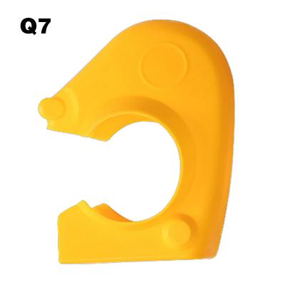 China Q7 pp 48MM industrial plastic yellow single-open scaffolding clamp cover device for semi-closed scaffolding clamp for sale