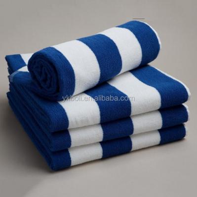 China QUICK DRY home textile blue and white striped microfiber printed beach towel for sale