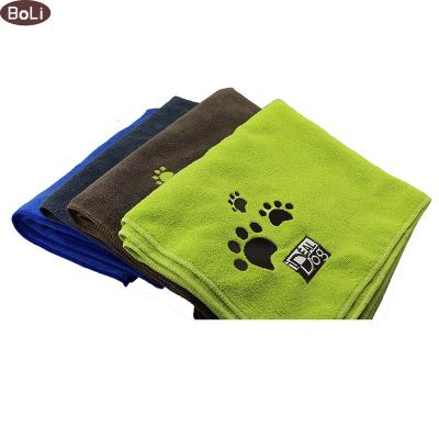 China QUICK DRY Microfiber Dog Towel With Embroidery Logo Bathrobe for sale