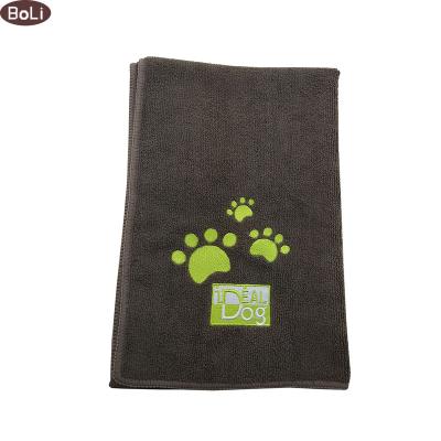 China Bath Dog Microfiber Print Paw Pet QUICK DRY Microfiber Soft And Quick Drying Towel for sale