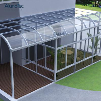 China Expandable Aluminum Sun and Rain Tents Patio Awning for Garden Canopy Tent Polycarbonate Roof for sale