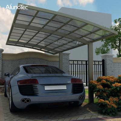 China Polycarbonate Snow Resistance Single Cantilever Carport Aluminum Metal Canopy for sale