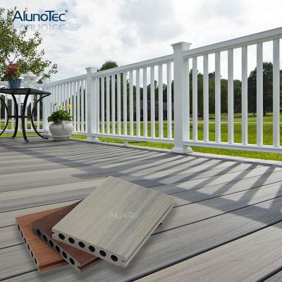 China China Modern Aluminum Exterior Fire Resistance Class A2 Decking System Balcony Composite wpc Deck with Gap Clips for sale