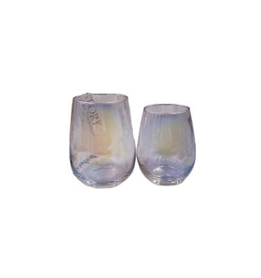 China Minimalist High Quality Transparent Customized Stemless Wine Glass for sale