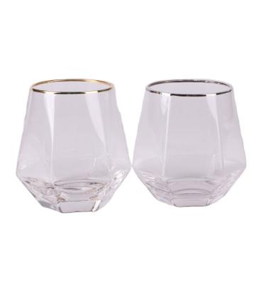 China Minimalist Pack Diamond Shaped Stemless sublimation wine glass tumblers for sale