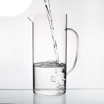 China Beautiful Single Glass Jug Iced Tea Beverage Decanter Water Jug Wholesale for sale