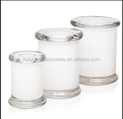 China Sustainable Wholesale Glass Jars With Recycled Glass Jars For Candle Making for sale