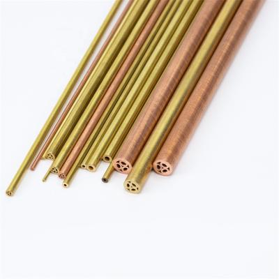 China Aluminum Customize Electrode EDM Tube Multichannel Multi-Hole EDM Brass Copper Tube For Small Hole Drilling Rig for sale