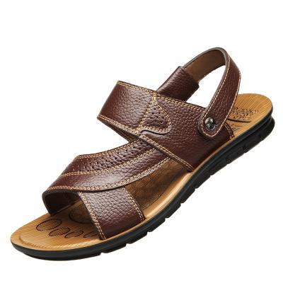 China Discount new product soft rubber single deodorant leather sandals deodorization and leather and leather sandal sandals for men for sale