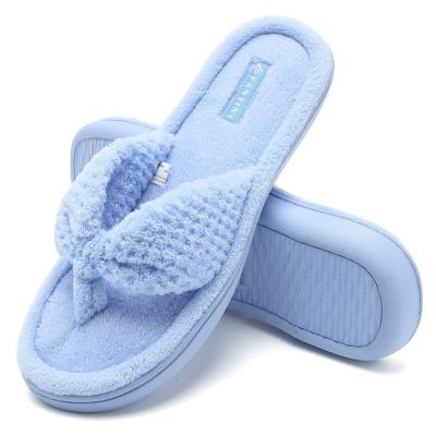 China CUSHIONING 2021 New Fashion Plush Sponge Plush Mesh Velvet Lining SPA Belt Slippers Sneasel Plush Flip Flops Indoor Slippers for sale