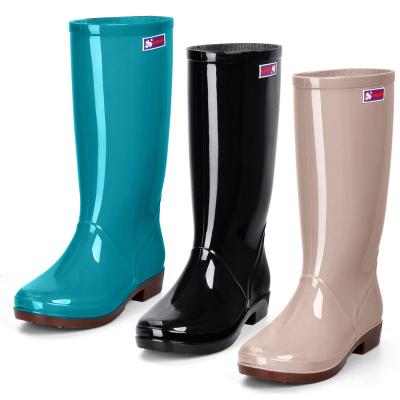 China Winter Black Tube Anti-slippery Round SGS Leading Plastic Men's Flat-Heel Rain Boots Waterproof Custom Rubber Rain Boots Stain Rain Boots for sale