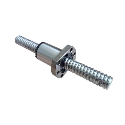 China Smooth and low noise and high speed 500mm rail SFU1605 ball screw with housing and end support nut for sale