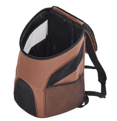 China Breathable Portable Foldable Pet Bag Double Shoulder Backpack Dog Fashion for sale