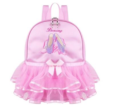 China Bag Girls Dance Ballet Bag for Girls Baby Kids Lace Ballerina Bag Child Pink Gymnastic Embroidered Backpack for sale