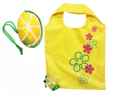 China Folding Lemon Shaped Shopping Bag, Fruit Shape Shopping Bag Polyester Shopping Bag, Promotional Folding Bag for sale