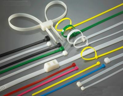 China High Load PA66 Material Nylon Zip Ties Self-Locking Type UV Stabilized for sale