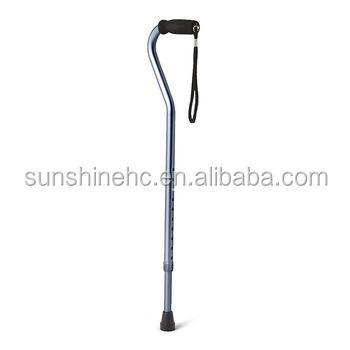 China Lightweight Adjustable Aluminum Walking Cane With Swan Neck Hand Size For Men And Women CA209 for sale