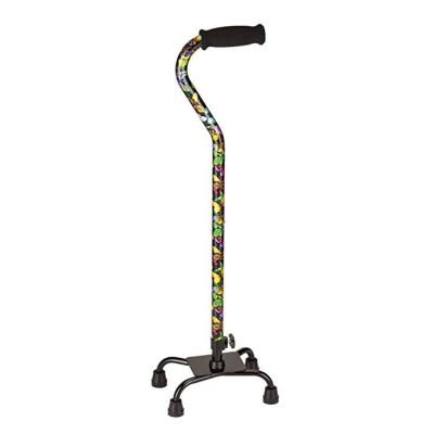 China For Cane Stick Indoor or Outdoor Use CA215 Aluminum Height Adjustable Walking Cane Quad Cane For Elderly People for sale