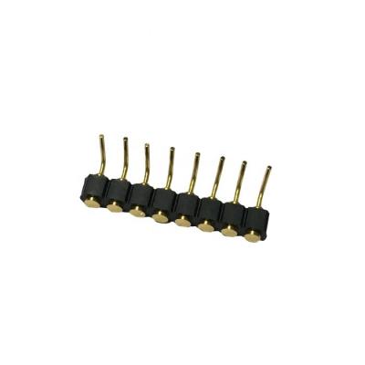 China 2.54 Pitch H5.6 Right Angle Row 8 Single Pins Female Pogo Connector ZOL-POGO-180-0560-165 for sale