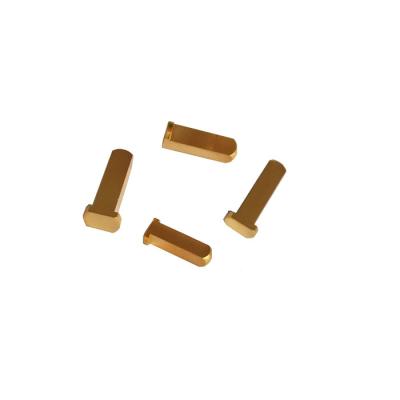 China Cnc Brass Diameter 3.96 H9.65mm Pin 20micro Inch Custom Brass Gold Plating for sale