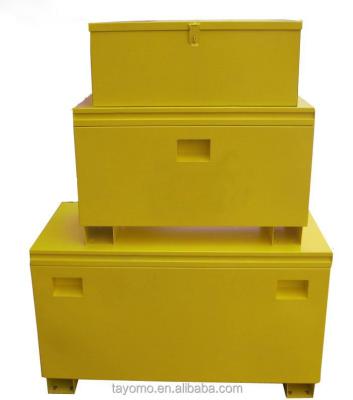 China Steel iron construction tool boxes, heavy duty construction site tool box, work tool box for sale