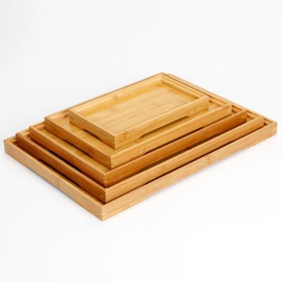 China 2021 Wholesale Home Hotel Restaurant New Customized Hot Selling Rust Proof Wood And Bamboo Wooden Serving Trays for sale