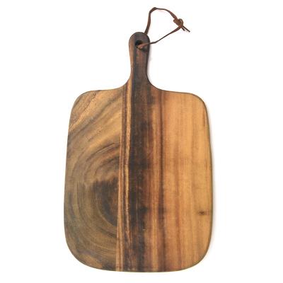 China Solid Wood Cutting Board Stocked 2021 Custom Kitchen Eco Friendly Chopping Plates With Handle Acacia Chopper for sale