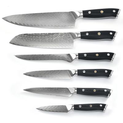 China Viable Factory Price 67 Layers VG-10 Damascus Kitchen Chef Knife Stainless Steel Steak Japanese Knives Set for sale