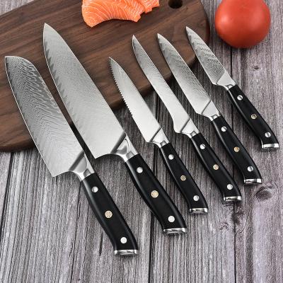 China Factory Price Viable 67 Layers VG-10 Damascus Kitchen Japanese Chefs Knife Sets Fishing Knife Fillet for sale